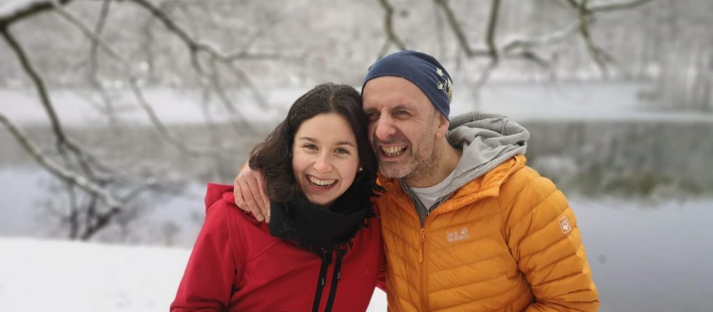 Daniel Kuom mit Frau Eisbaden